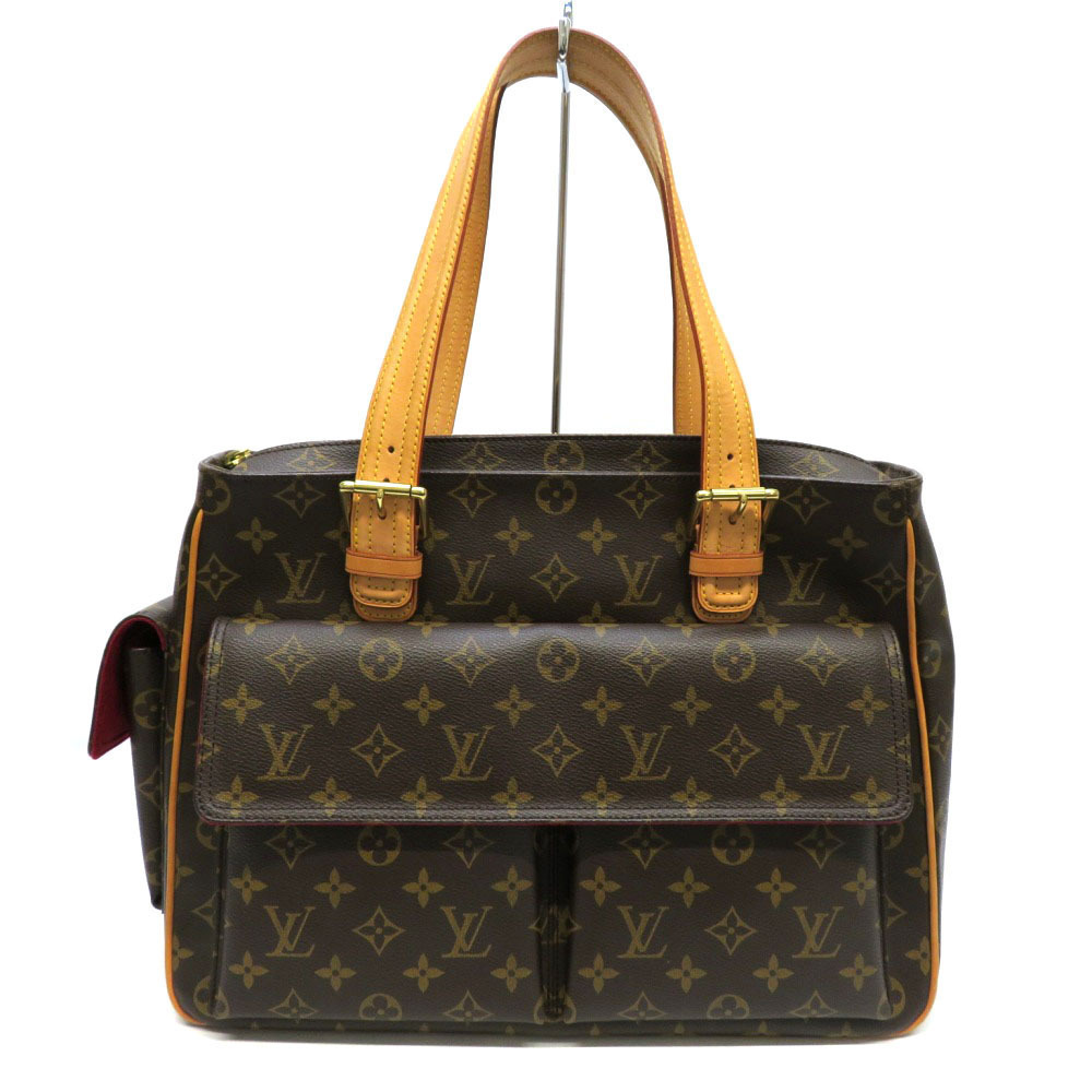 LOUIS VUITTON Multiplicit Monogram Handbag Tote Bag Brown